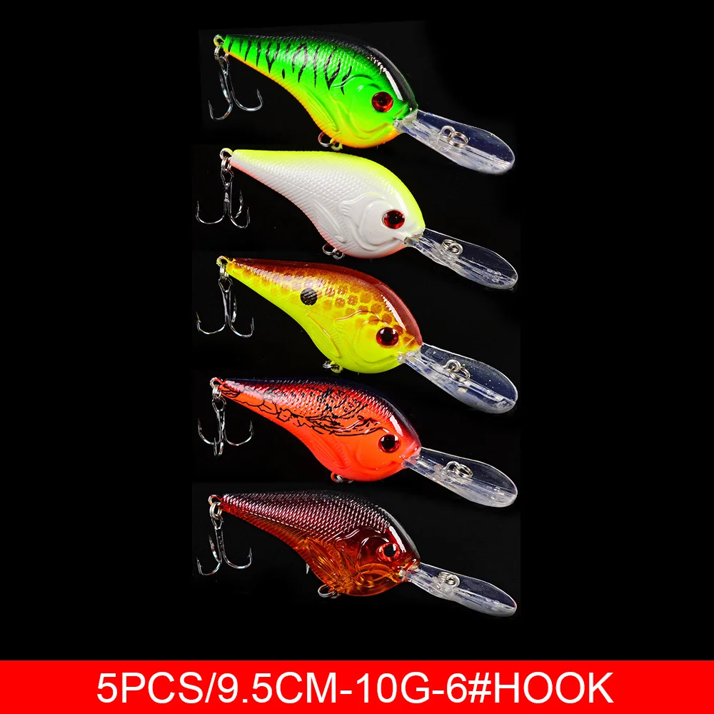 Juego de aparejos de señuelo de pesca, cebo duro Artificial giratorio flotante, Crankbait Wobblers Spinner, anzuelos que se hunden, 25 uds. - imagen 2