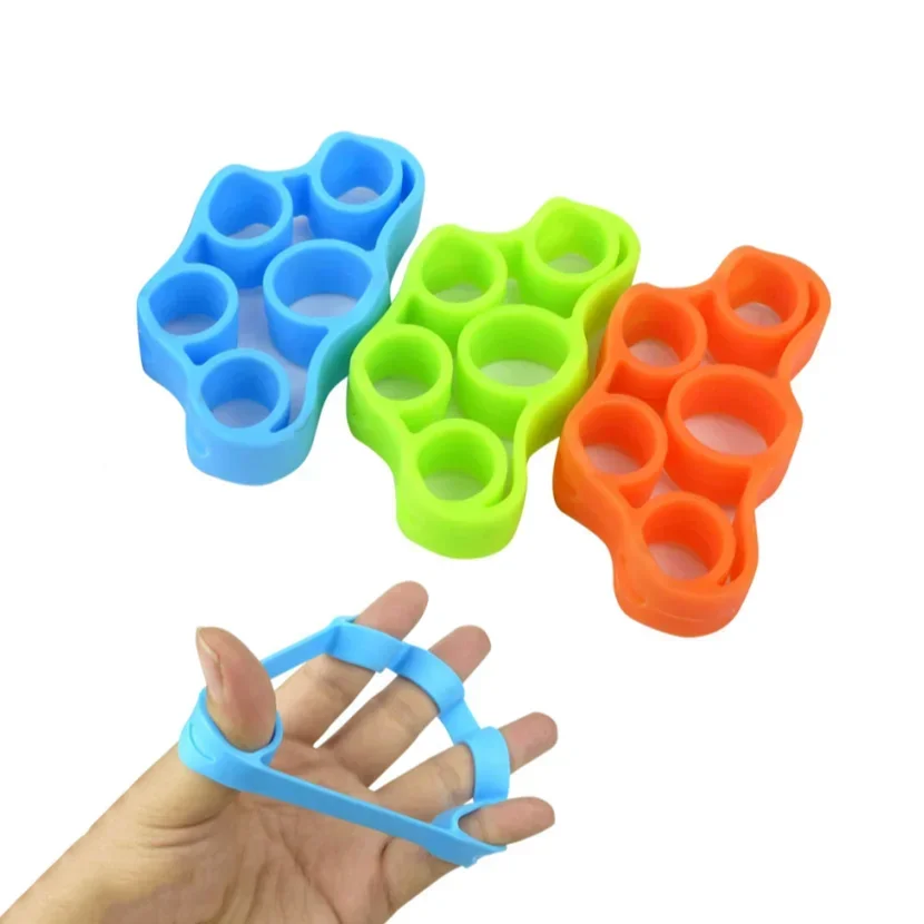 Expansor de dedo de silicona para ejercicio, agarre de mano, entrenador de fuerza de muñeca, bandas de resistencia, pinza de mano para Fitness, 3 uds. - imagen 4
