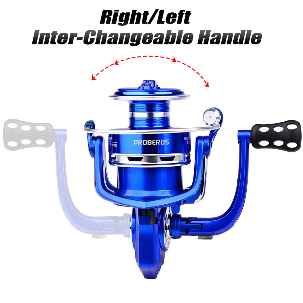 Carrete giratorio de Metal y ABS para pesca, accesorio ligero CNC para agua dulce y salada, regalo para mujeres y hombres, relación 5,2: 1 - imagen 2