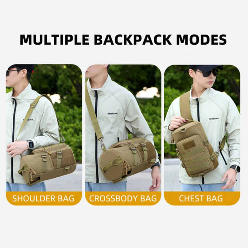 Bolsa táctica de pecho para escalada al aire libre, gran capacidad, deportes, pesca, Camping, senderismo, bolso de hombro, equipaje portátil, bolsa de viaje - imagen 4