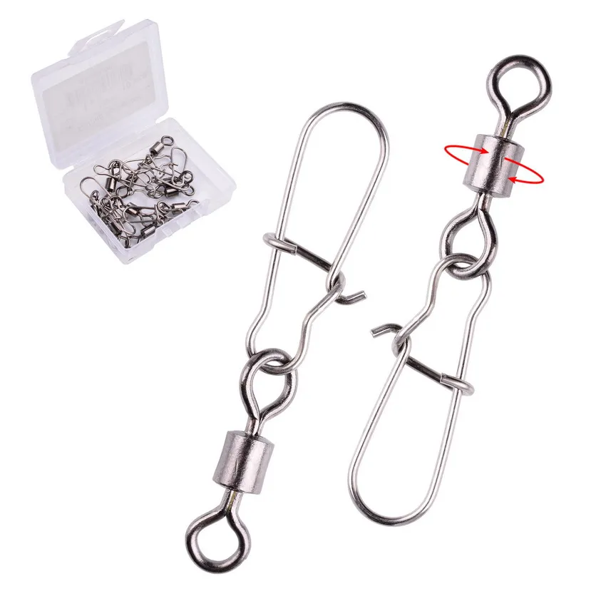 Conector giratorio con pin de enclavamiento acero inoxidable para pesca - imagen 3