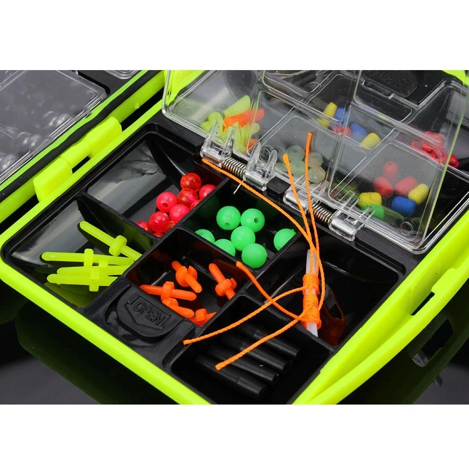 Kit de aparejos de pesca en roca, 184 Uds., 24 tipos, juego de accesorios de fundición de Surf portátil con señuelos blandos, plantilla giratoria, anzuelos de plomo, caja de herramientas - imagen 4