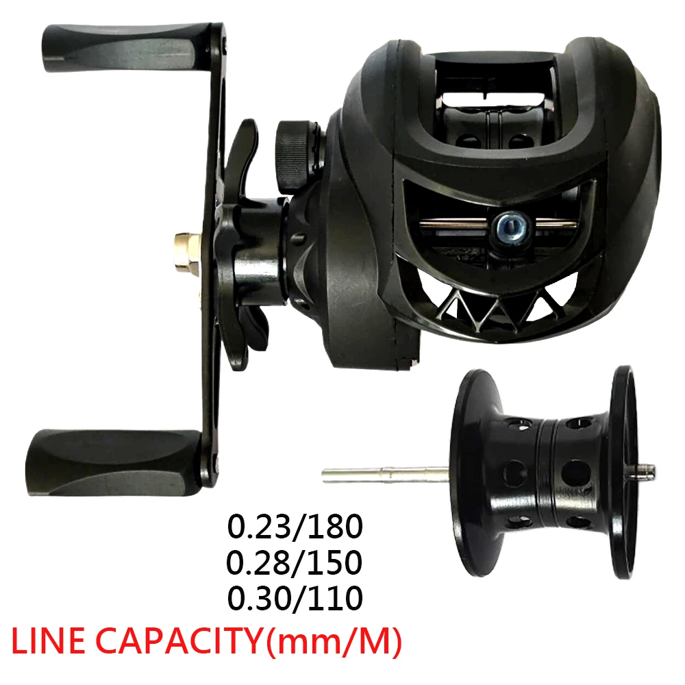 Carrete de Baitcasting multifuncional, carrete de aleación de aluminio ultraligero, relación de engranaje 7,2: 1 para pescadores principiantes, carrete de fundición de señuelo de Jigging - imagen 5