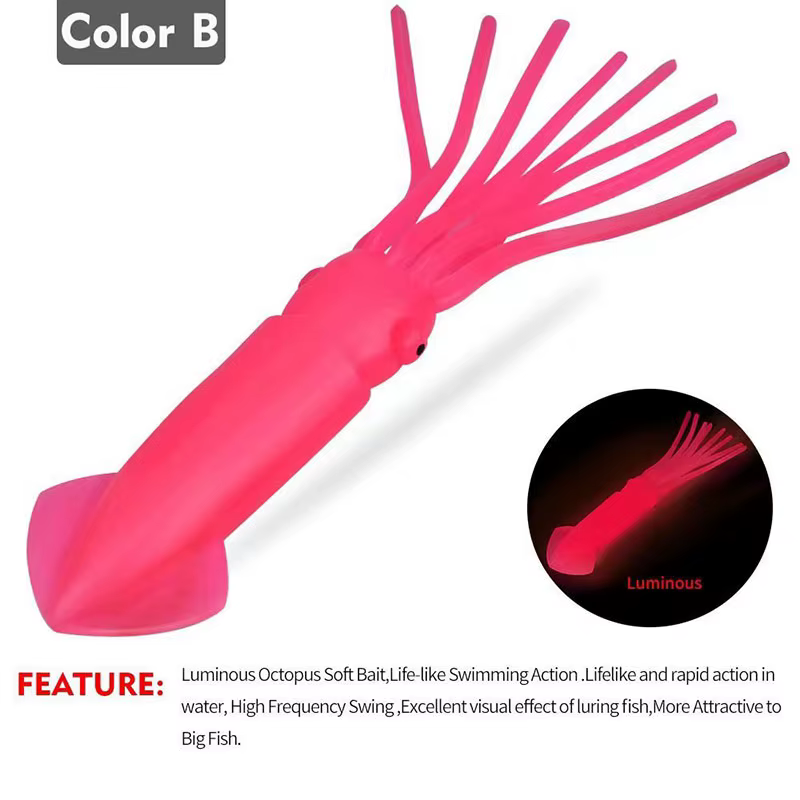 ¡Experimenta el cautivador brillo de nuestro luminoso juguete de calamar perfecto para mejorar las aventuras submarinas!