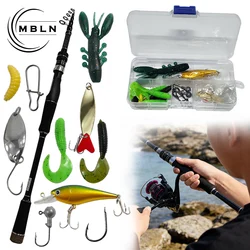 MBLN Caña y Carrete Telescópicos para Pesca – Kit Completo