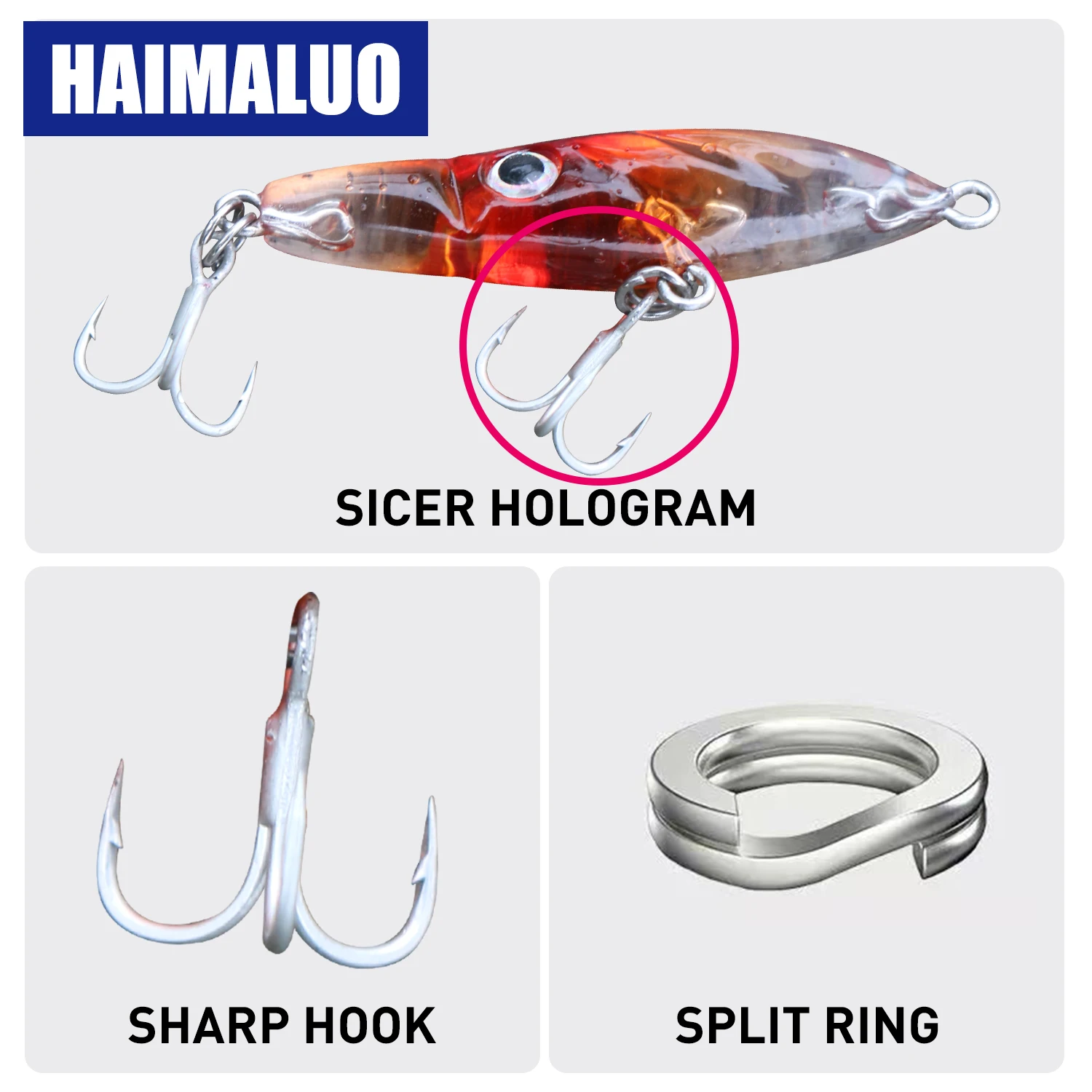 HAIMALUO, nuevos peces pequeños, Señuelos de Pesca duros, Mini señuelo tipo lápiz que se hunde, 48mm, 2,8g, cebo para perca de trucha, cebo de pesca rodante, pesca en roca - imagen 4