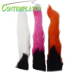 Cola de becerro para atar moscas Premium, 1 piezas, pelo seco, alas pequeñas, trucha, piel arrugada, materiales