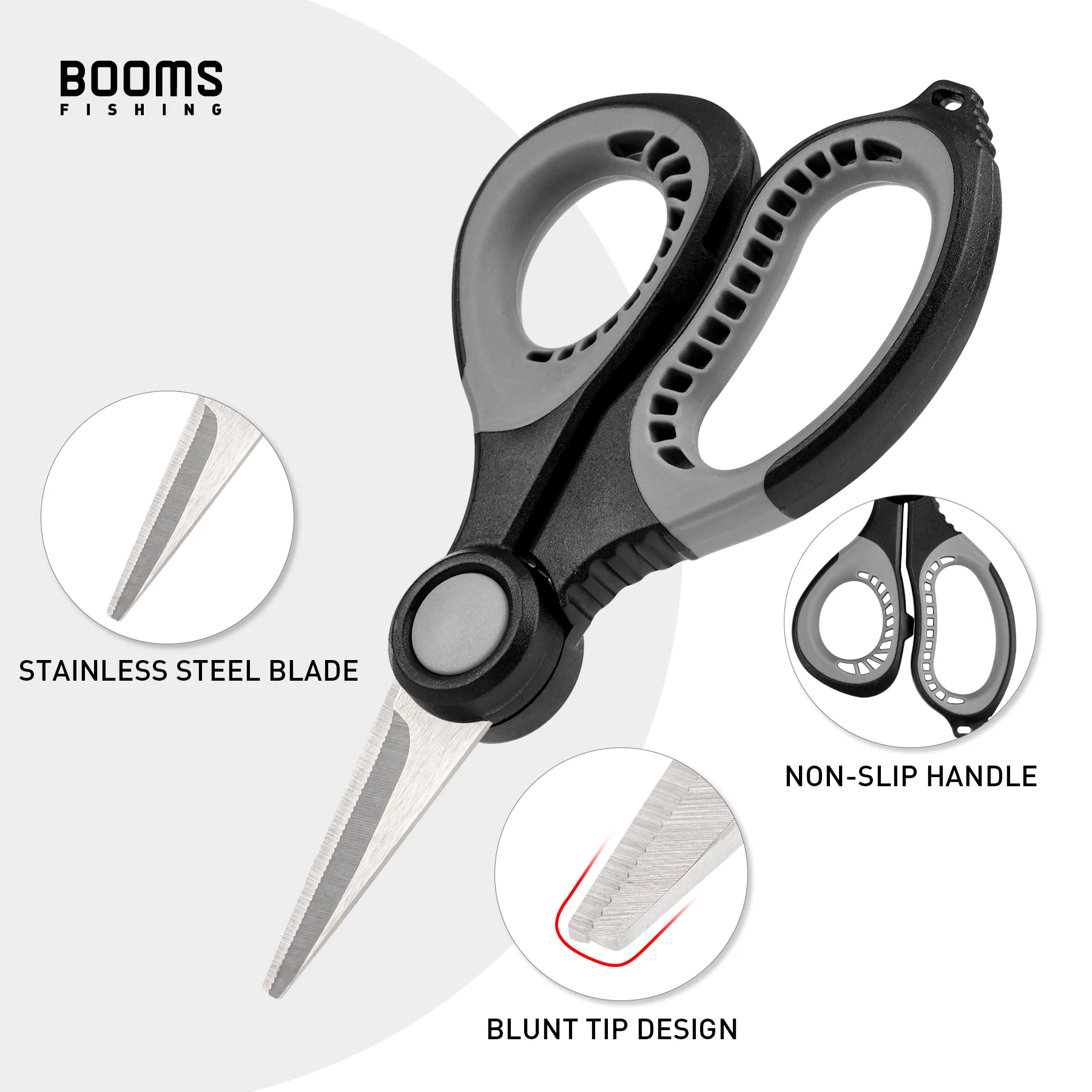 Tijeras de pesca Booms Fishing S06 – Cortahilos con afilador - imagen 5