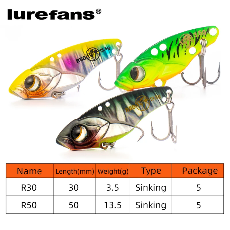 Lurefans nuevo 30/50mm 5 paquetes/lote capa de natación completa VIB serpiente de cascabel hundimiento señuelo Artificial bagre cebo aparejos de pesca - imagen 4