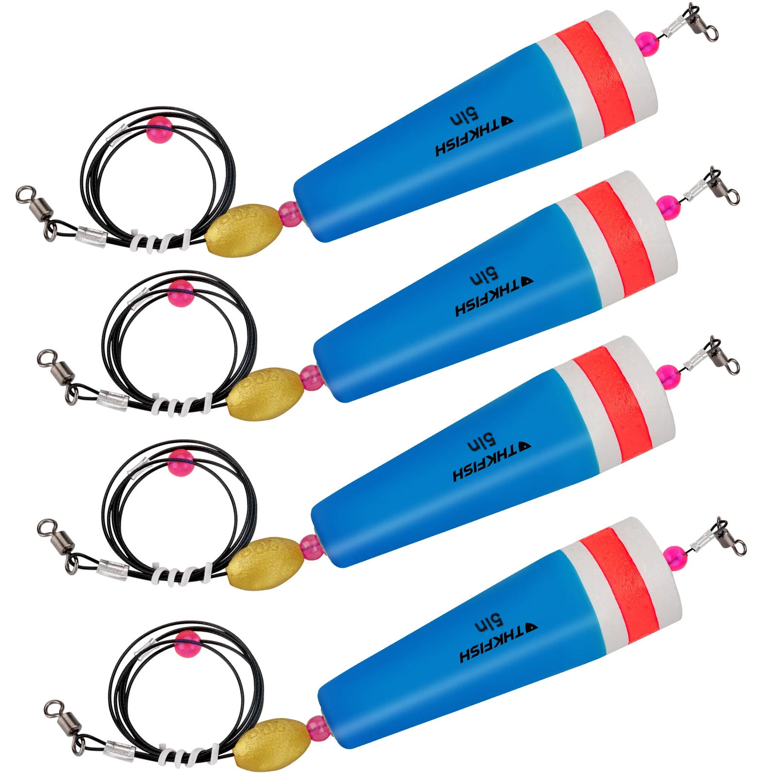 THKFISH Flotadores de Corcho Sonajero para Popping