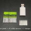 green and 10 battery