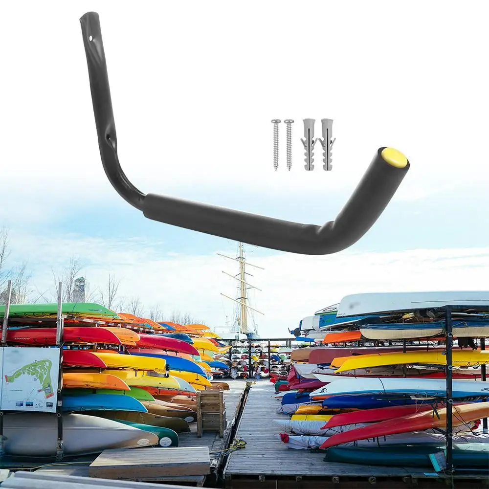 Herramienta de suspensión, estante para Kayak de alta resistencia, colgador multiusos montado en la pared para Kayak, soporte portátil, gancho de almacenamiento para Kayak de garaje, canoa y Kayak - imagen 3