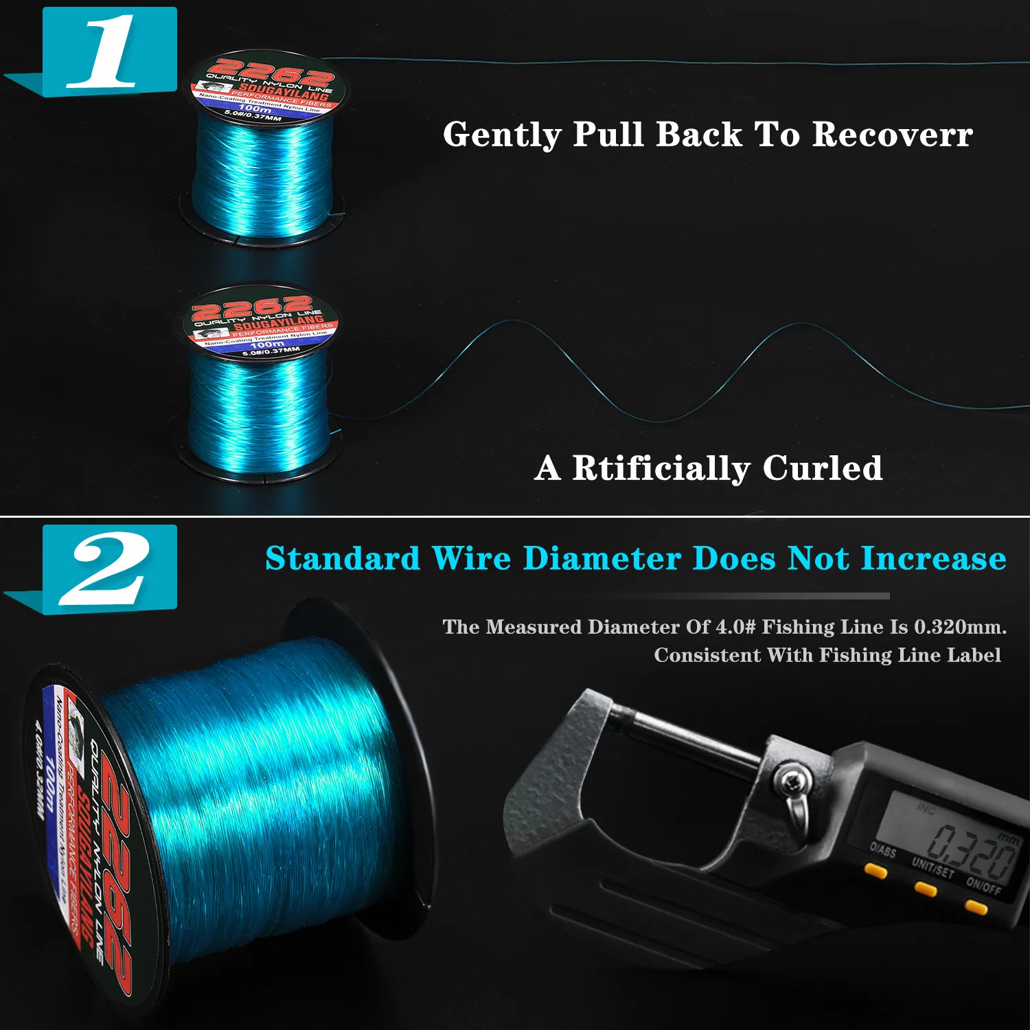 Sougayilang Sedal Monofilamento Nylon Ultra Resistente - imagen 4