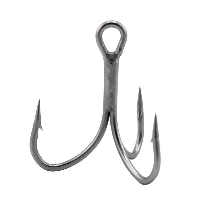 Anzuelos triples de pesca, 10 Uds., anzuelos de pesca de agua salada, Crankbaits Spinners, anzuelo de pesca de repuesto, señuelos duros, trucha, atún, salmón - imagen 5