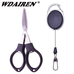 WDAIREN-tijeras de pesca plegables con hebilla telescópica, cordones, accesorios de abrazadera de pesca, herramientas multifuncionales, DW-603