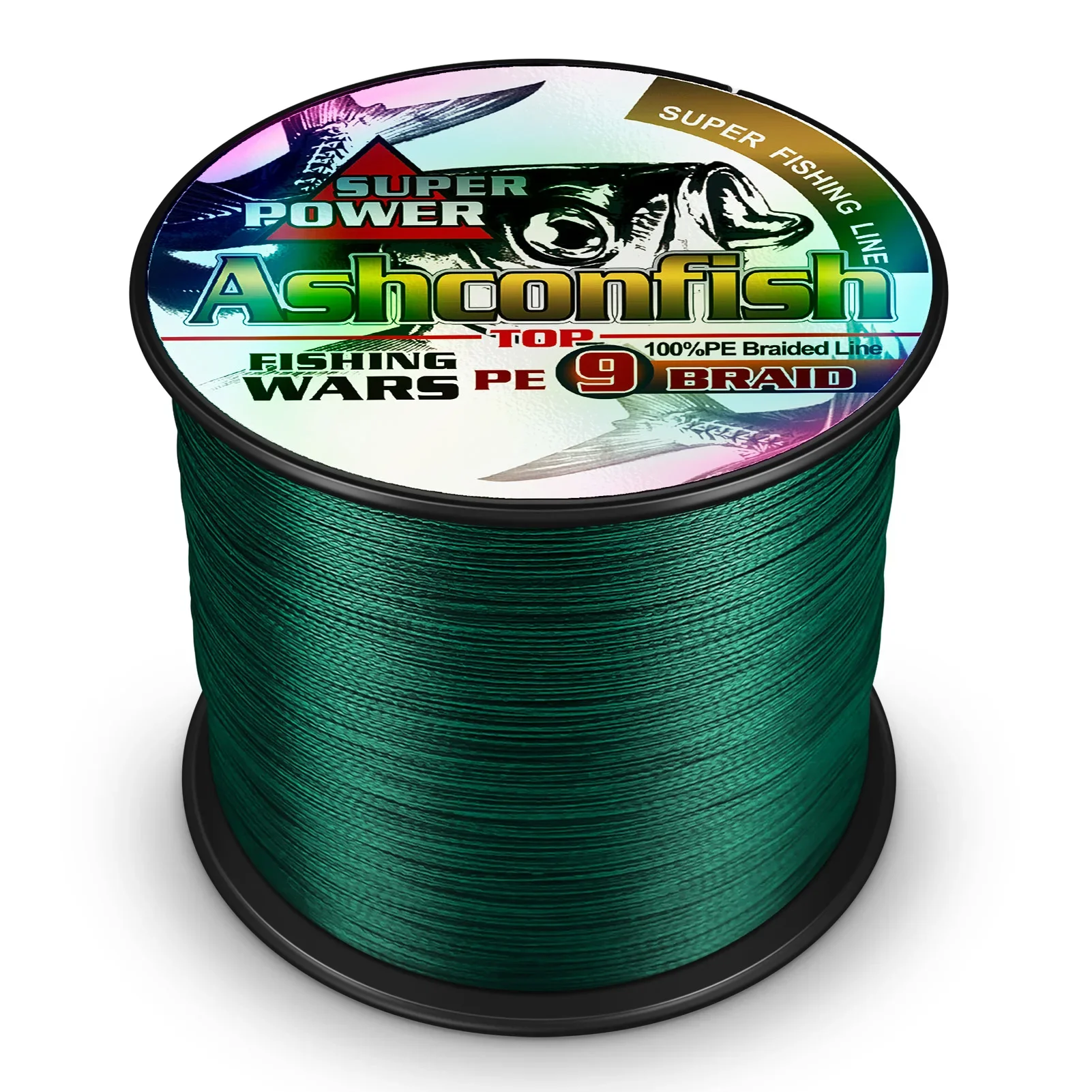 Ashconfish-sedal de pesca de PE superfuerte, 100M, 9 hebras, 15-310LB, alambre trenzado, multifilamento, Japón, Multicolor - imagen 4