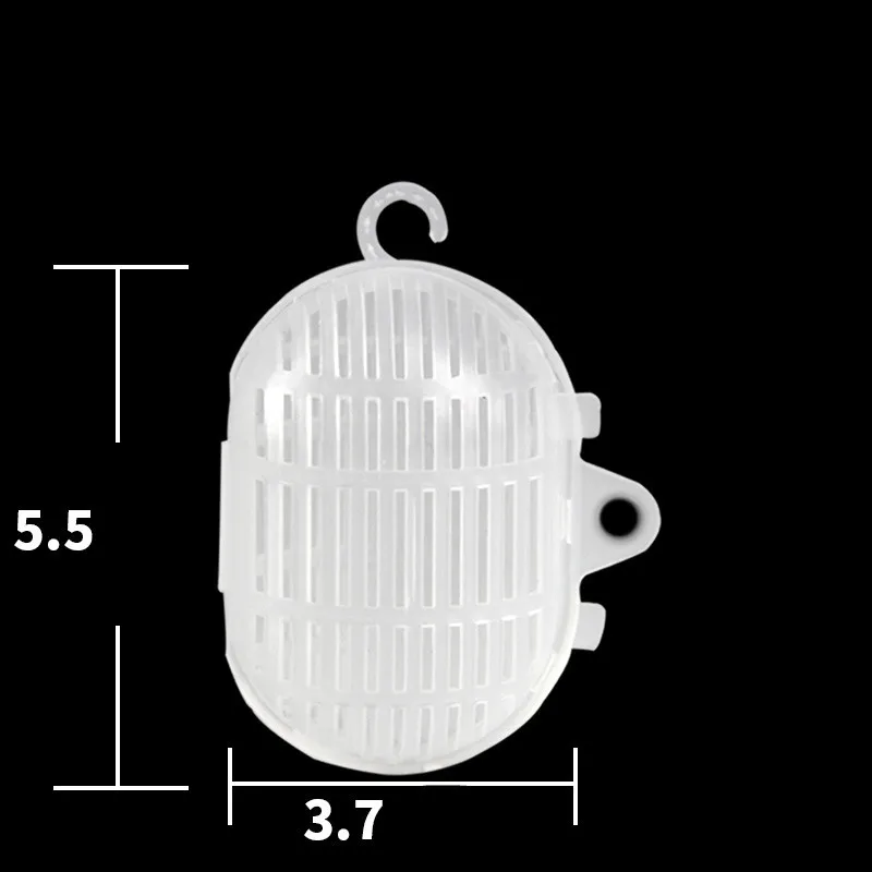 Mini jaula de cebo alimentadora, bolsa de pesca, jaula de camarones, cebos de langosta, caja de bolas de hilo, cesta, soporte de alimentador, accesorios de herramientas para peces, 20 piezas - imagen 3