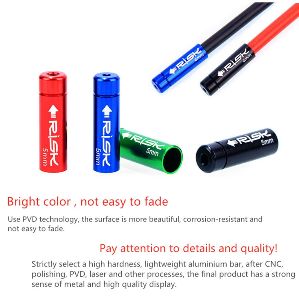 Casquillos 4mm/5mm Cable de freno de aleación de aluminio tapa de freno cubierta antipolvo tapa de tubo de cambio tapa de núcleo interno tapa de tubo de línea tapa de cambio - imagen 2