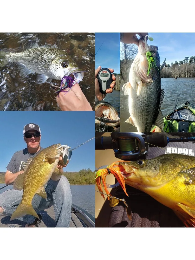 Goture Spinnerbait con doble hoja de metal de sauce y falda - imagen 4