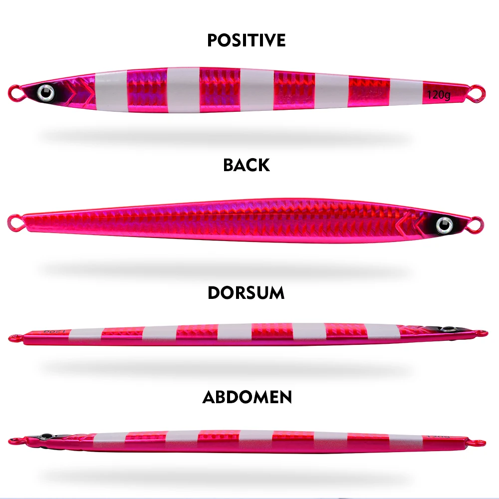 PROBEROS-cebos De Pesca De Metal, 5 piezas, cucharas De Pesca De arrastre, 80g-100g-120g, artículos De Pesca Isca, aparejos Wobblers De hundimiento - imagen 5