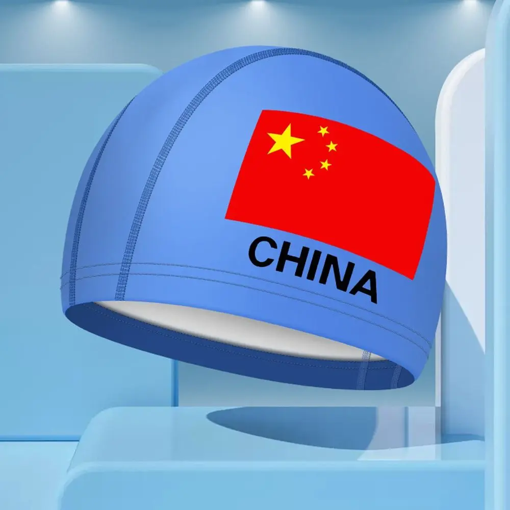 Tapa de natación con temática de China con diseño nacional de bandera