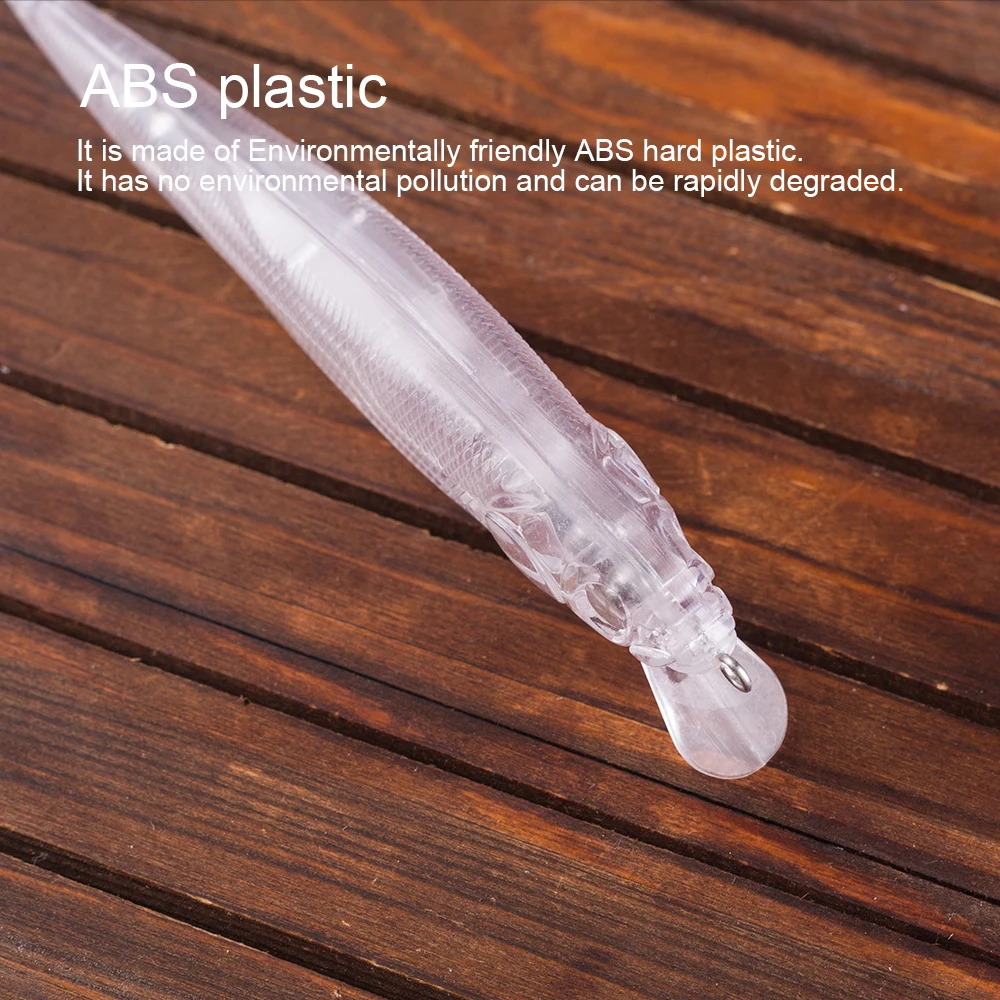 Hanlin-SEÑUELOS DE PESCA DE pececillos sin pintar, cebos artificiales de plástico duro, aparejos en blanco flotantes, 5/10 piezas, 14CM, 20G - imagen 4