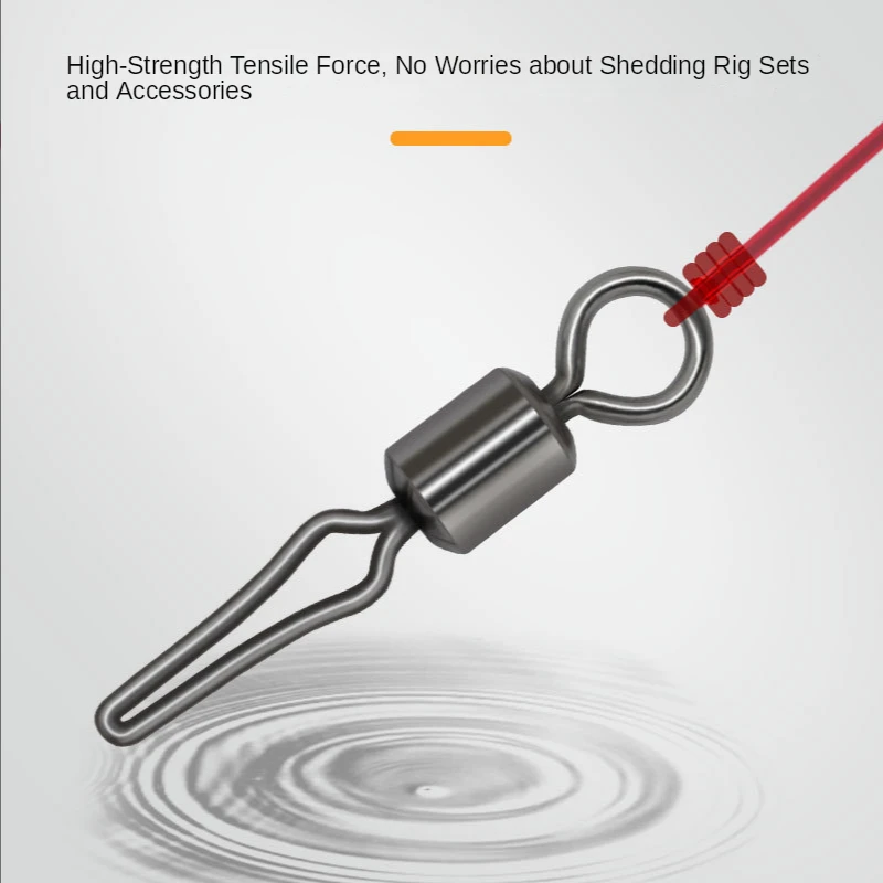 Conector de línea de pesca giratoria, rodamiento giratorio para anzuelo, accesorios de pesca de carpa, 20 unidades por lote - imagen 5