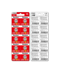 Pilas de botón AG6 SR920SW para reloj y juguete