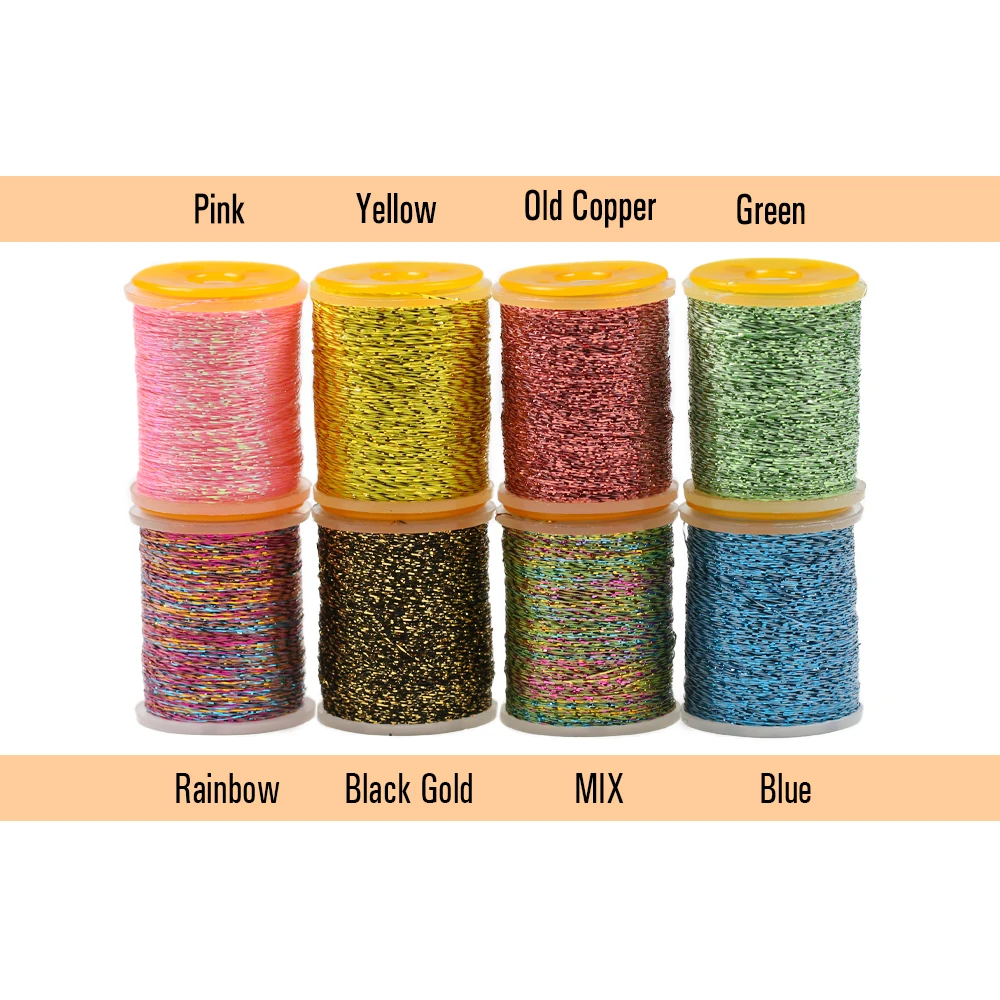 ICERIO 150D Micro hilo brillante para cuerpos y nervuras de ninfas, zumbadoras, moscas secas, Perdigone, Material de hilo metálico para atar moscas - imagen 3
