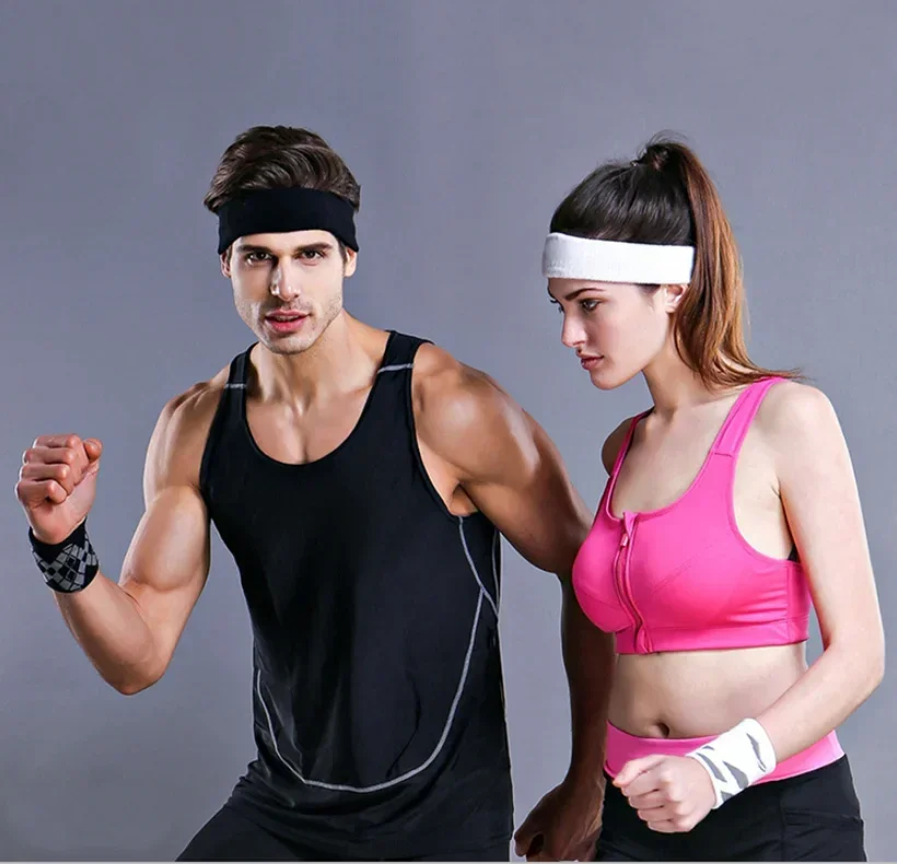 Diadema de algodón para hombres y mujeres, banda para el sudor, banda para el sudor, seguridad deportiva, Yoga, gimnasio, banda elástica para la cabeza, bandas elásticas para el sudor - imagen 5