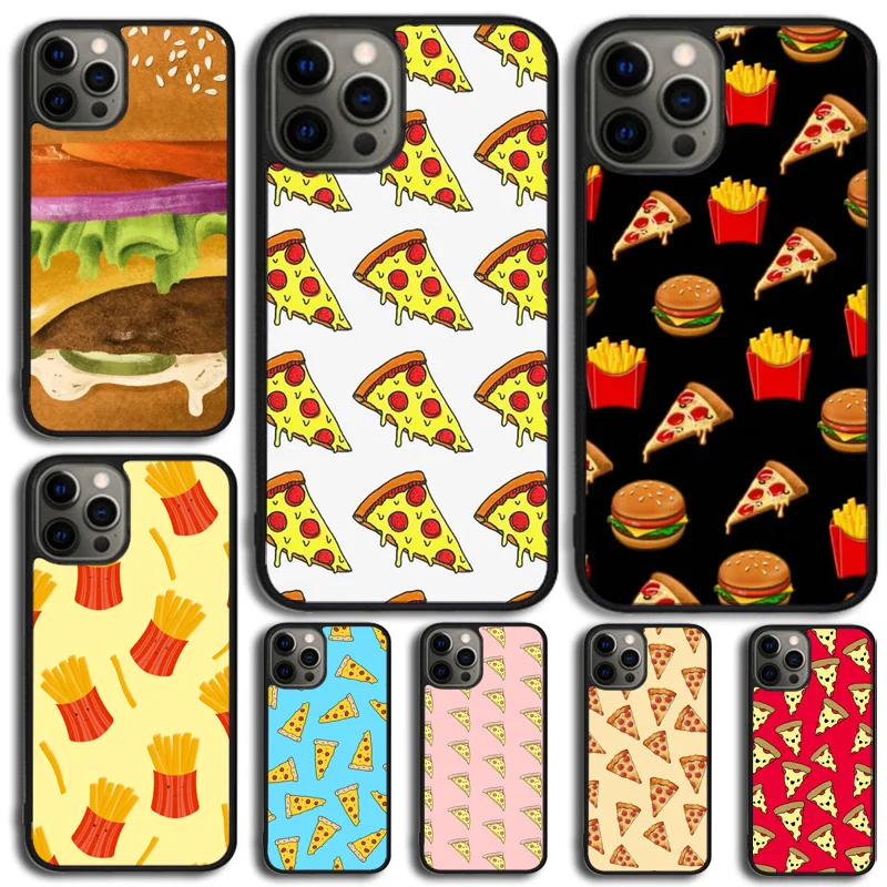 Funda para iPhone de comida rápida con diseño de hamburguesa y pizza - imagen 4