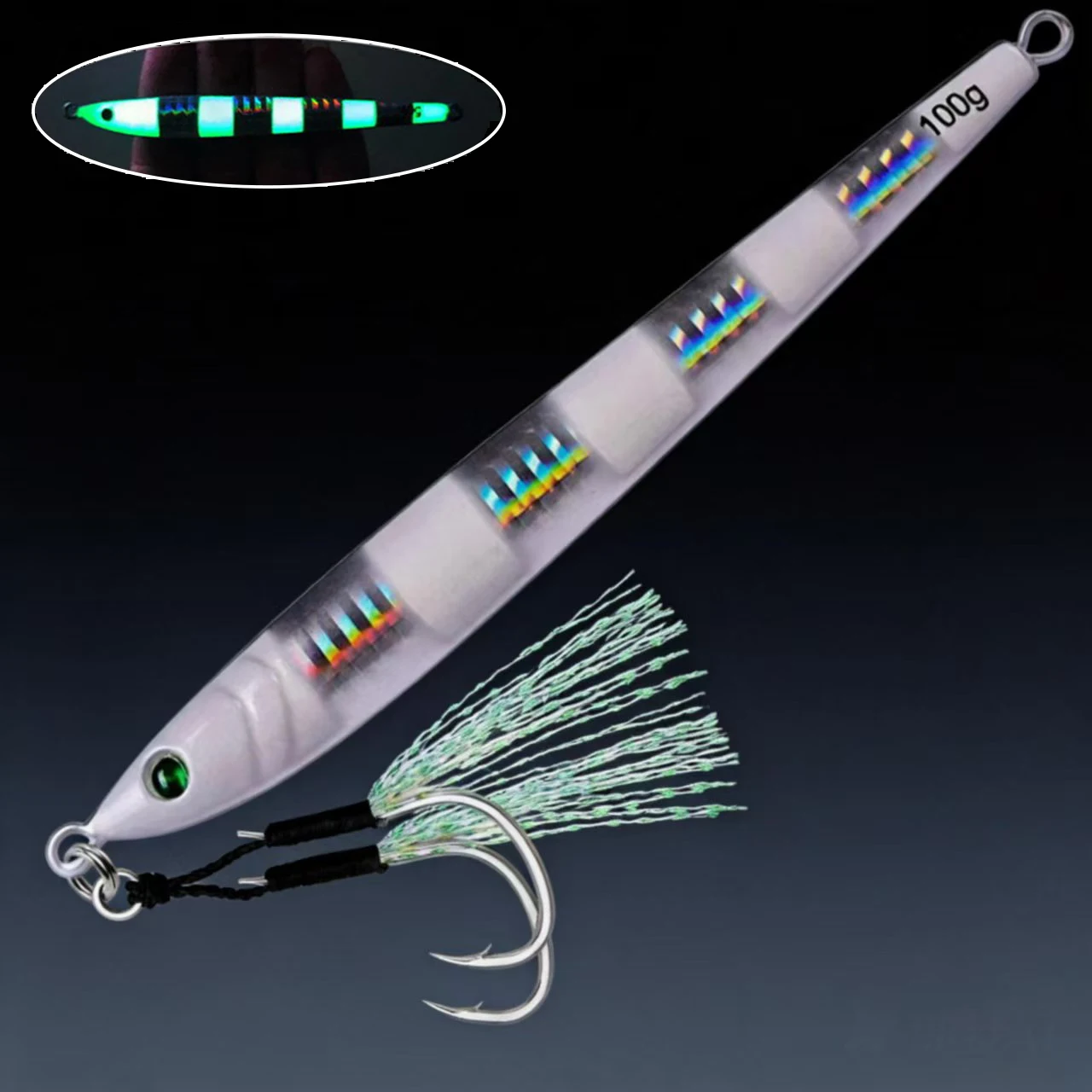 Jig metálico lento para atún y lubina – Señuelo pesca agua salada - imagen 5