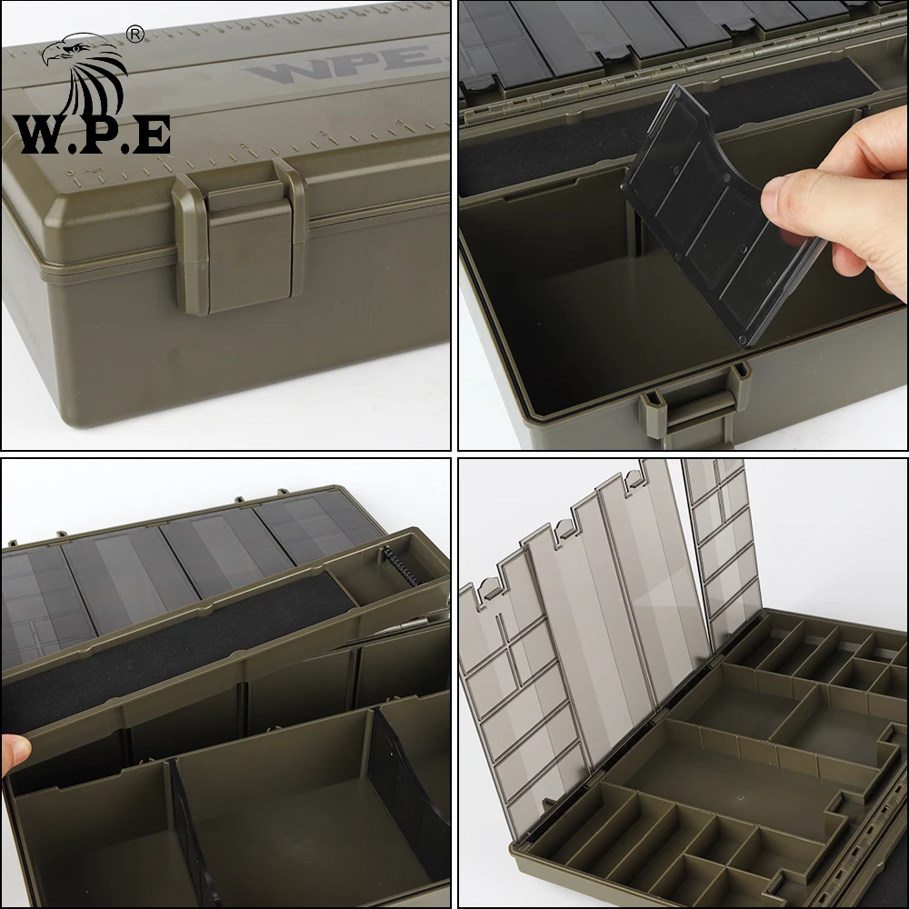 W.P.E-caja de aparejo de pelo para pesca de carpa, alimentador de pesca de carpa, caja de almacenamiento para grupo de anzuelos, accesorios para alimentador de carpa, aparejos de pesca - imagen 2