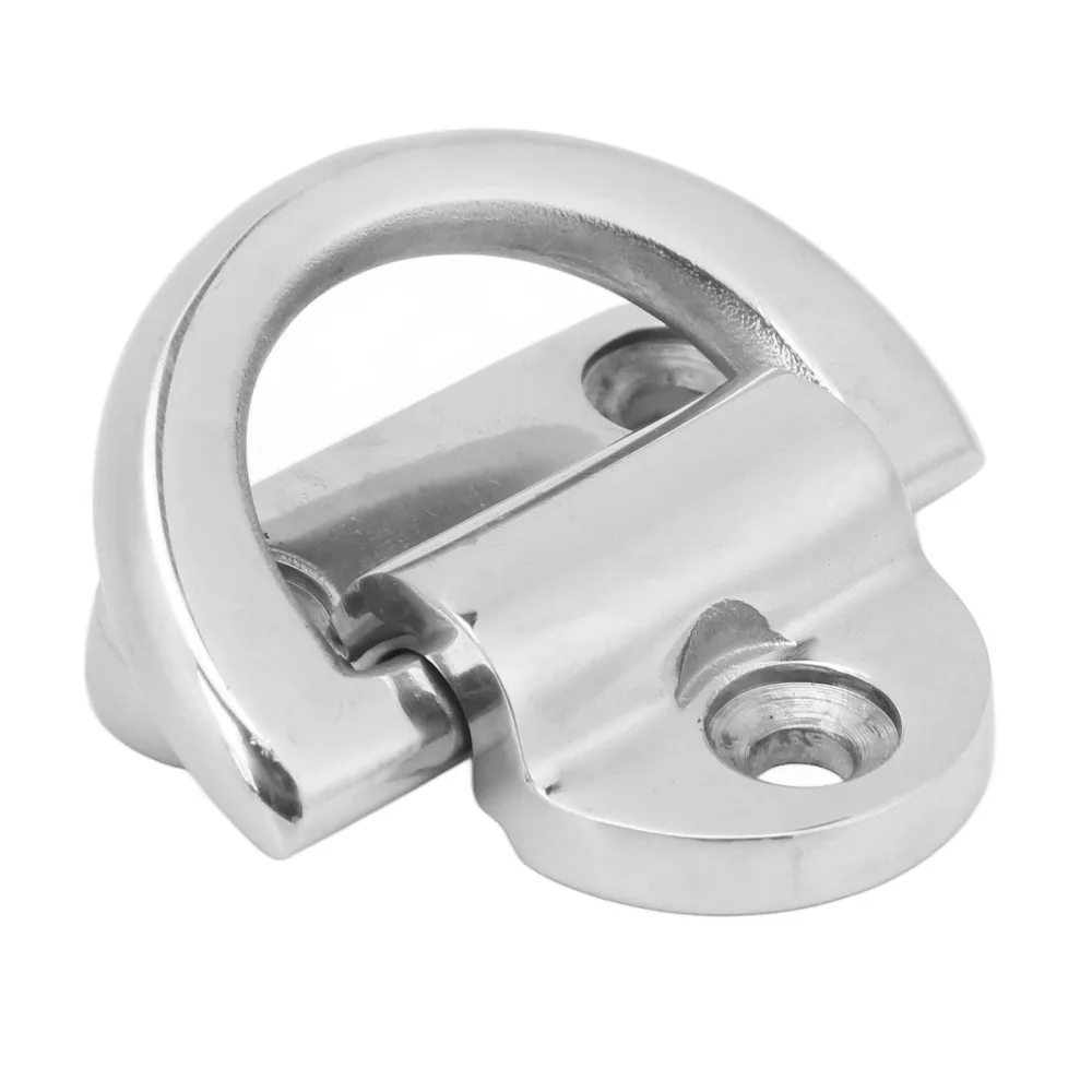 Almohadilla plegable marina de acero inoxidable 316, anillo en D, cubierta plegable, almohadilla plegable, ojo resistente, 60x58mm, anclaje de anillo en D, equipo para yate - imagen 3