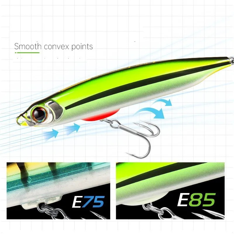 Lurefans Dongfeng E75/E85 lápiz que se hunde 14g/18,5g/22g tormenta magnética señuelo de pesca de largo alcance cebo duro Artificial para lubina - imagen 3