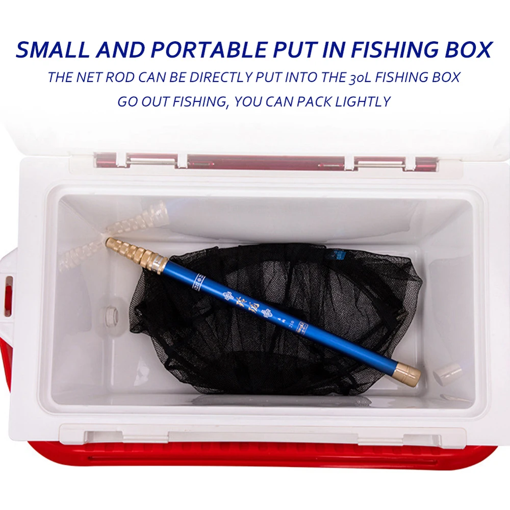 Red de aterrizaje telescópica de alto carbono, caña de pescar y soporte para cabeza de red, cuchara para Pesca de carpa, accesorio gratis - imagen 5