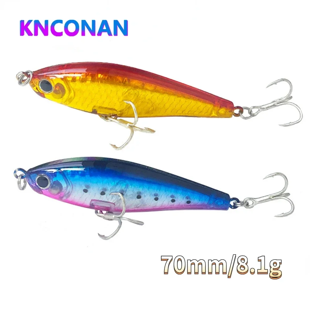 Lápiz de cebo Artificial de hundimiento lento, 70mm, 8,1g, para Pesca de lubina, trucha, Swimbait, Señuelos de Pesca, Wobblers para Lucio, aparejos 3D - imagen 3