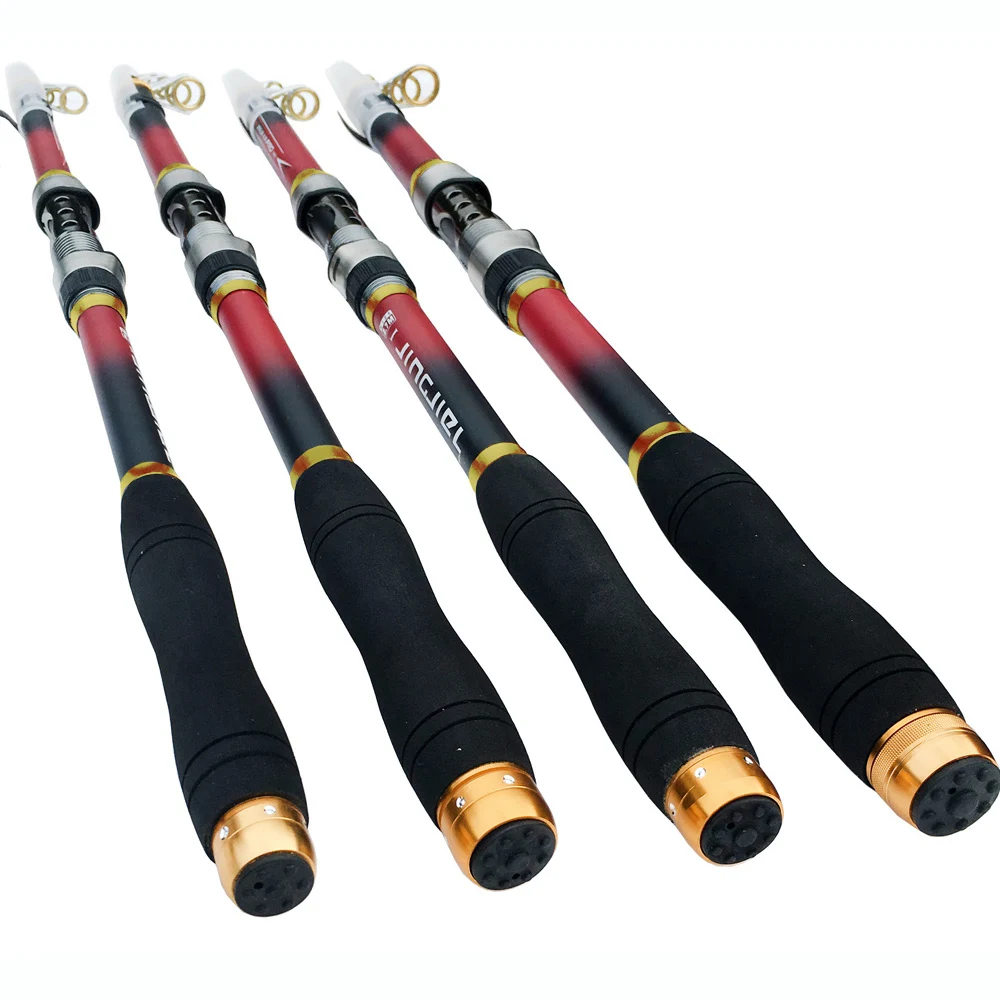 Caña de pescar telescópica, 2,1/2,4/2,7/3,0/3,6 m, caña de Surf de viaje de carbono, potencia giratoria, caña de pescar de lanzamiento de distancia de río y playa - imagen 2