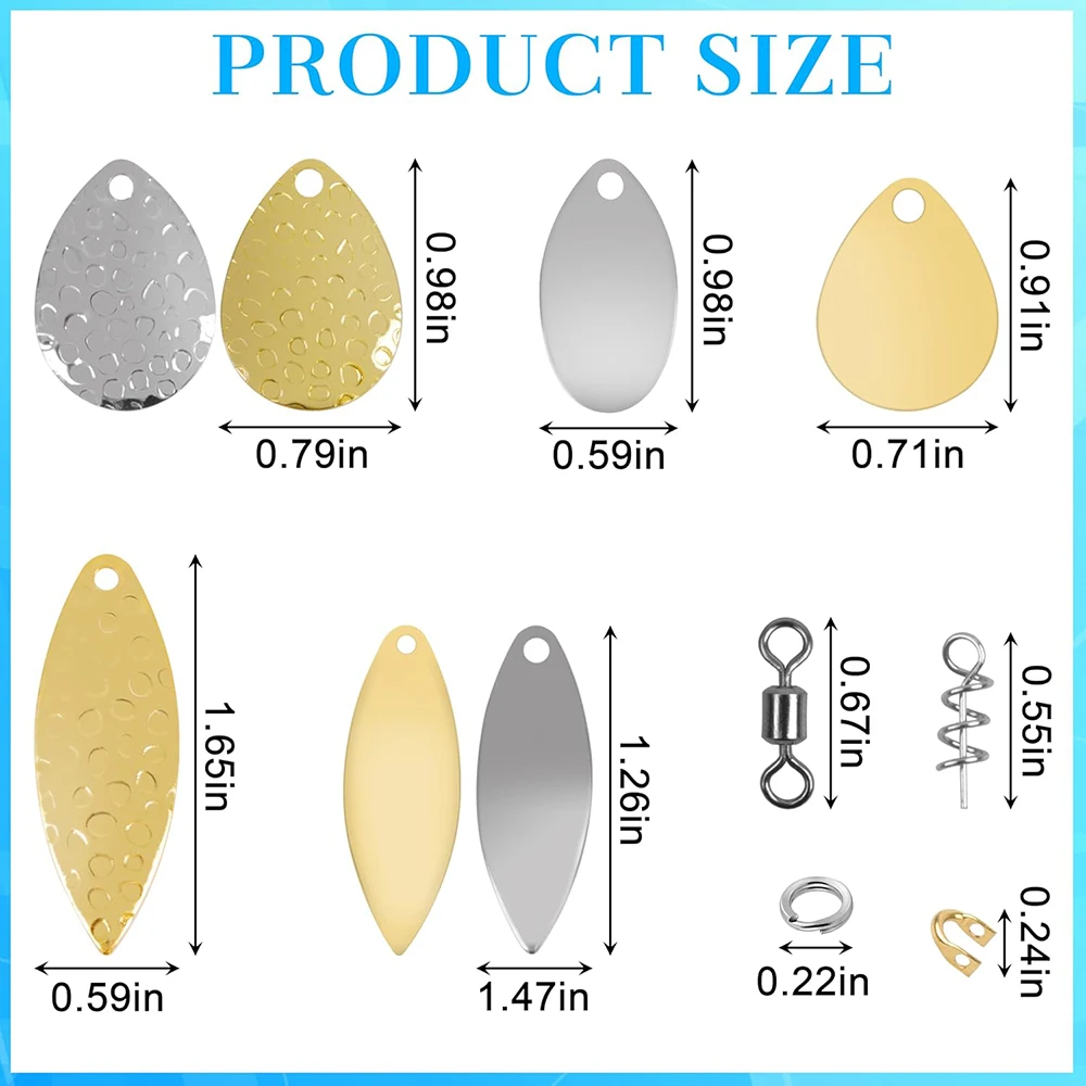 Cuchillas giratorias Willow Colorado para spinnerbait - imagen 2