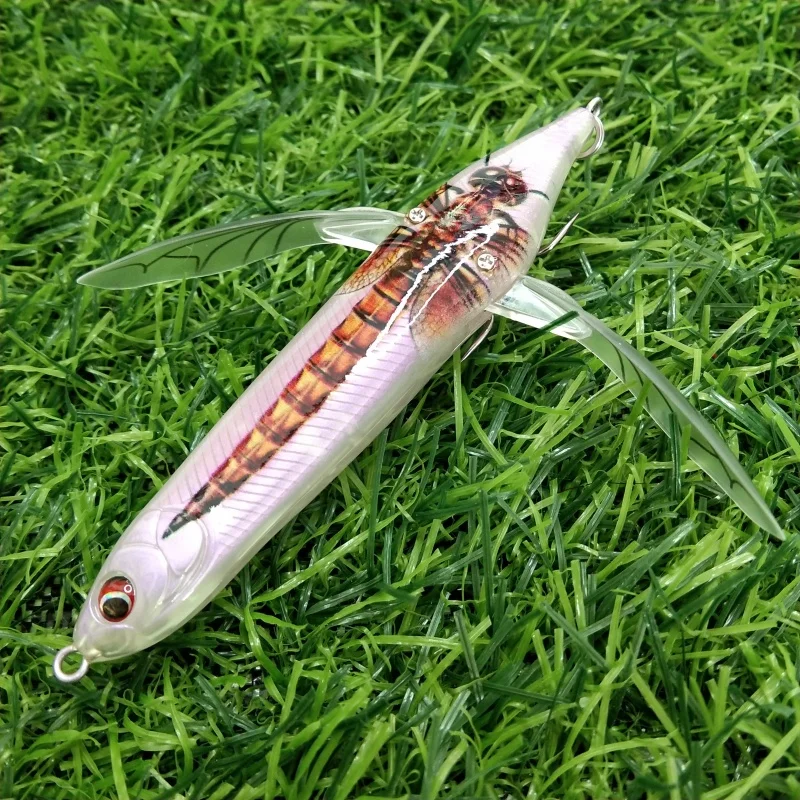 Señuelo de pesca con lápiz sobre orugas de libélula Topwater, 80mm, 6,5g, cebo duro flotante superficial para aparejos de pesca lubina, 1 ud. - imagen 5