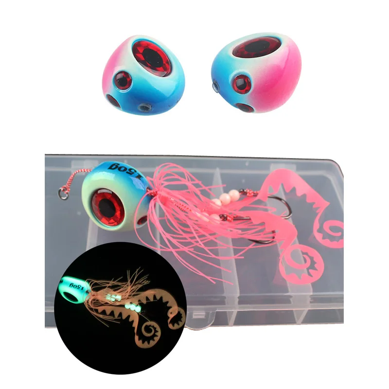 YBDean60g-300g Inchiku pesca DeepSea Metal plantilla de hundimiento rápido faldas de goma agua salada mar-bream señuelo de pesca Tai Kabura Jig Slider - imagen 5