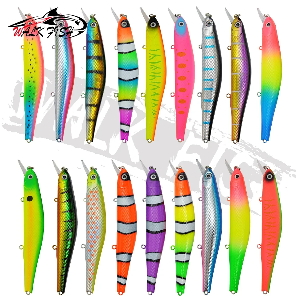 Señuelos de Pesca WALK FISH Jerkbaits Minnow 125mm 17,5g cebo Artificial buena acción Wobblers señuelo duro Pesca profundidad de buceo 0,5-1,5 m - imagen 5