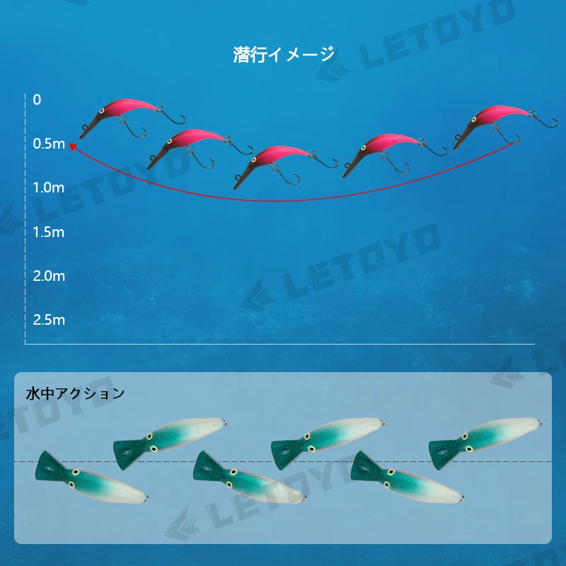 Letoyo 2,3g 38mm de profundidad Mini pececillo hundido 0-1,5 m señuelo de Fishihng de invierno Crankbait Wobblers cebo duro para pesca en arroyo de trucha - imagen 5