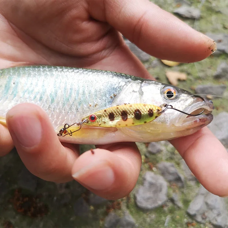 Luretv-señuelo cuchara de hoja de sauce, 2,5g, 3,5g, lentejuelas de cobre puro, Color dorado y plateado, Bionic, Boca de caballo, cebo de lentejuelas japonés - imagen 3
