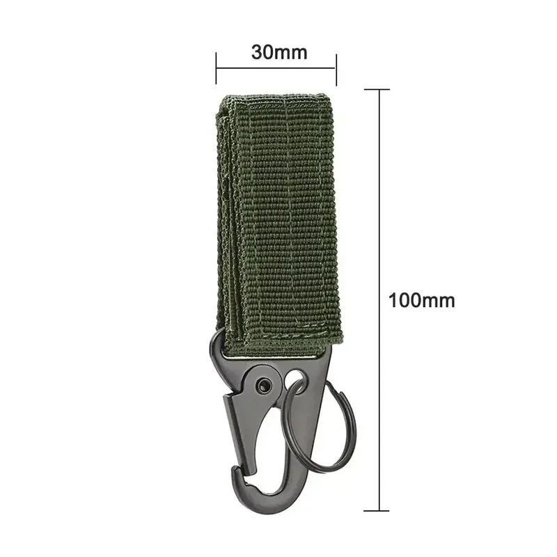 Hebilla colgante táctica Molle, correas de nailon, mosquetón, cinturón, llavero triangular para escalada al aire libre, accesorio de herramienta de Camping, 2 uds. - imagen 3
