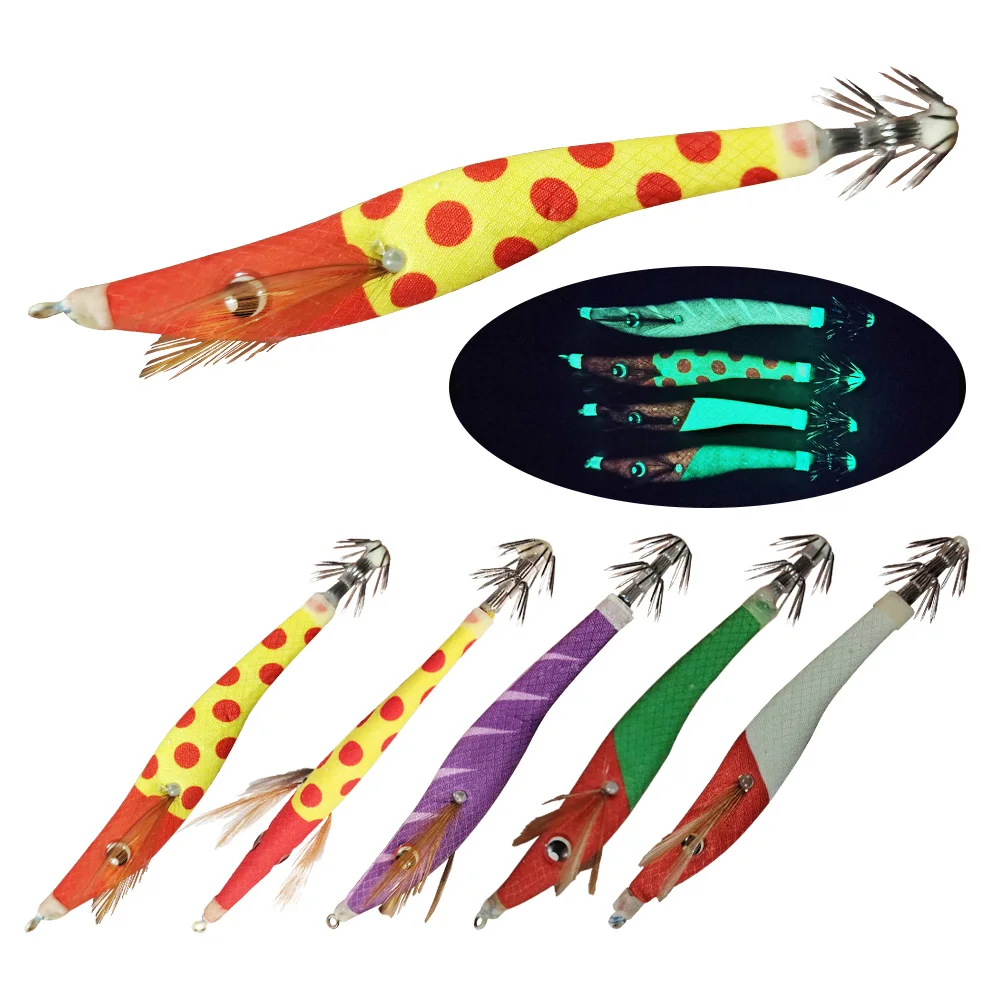 Juego jigs calamar AS 60-120g – Señuelos pesca mar con sonido y brillo