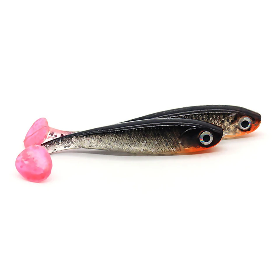 Señuelo de pesca Biónico de cola en T, cebo falso multicolor de 7cm y 2,1g, 1 caja - imagen 5