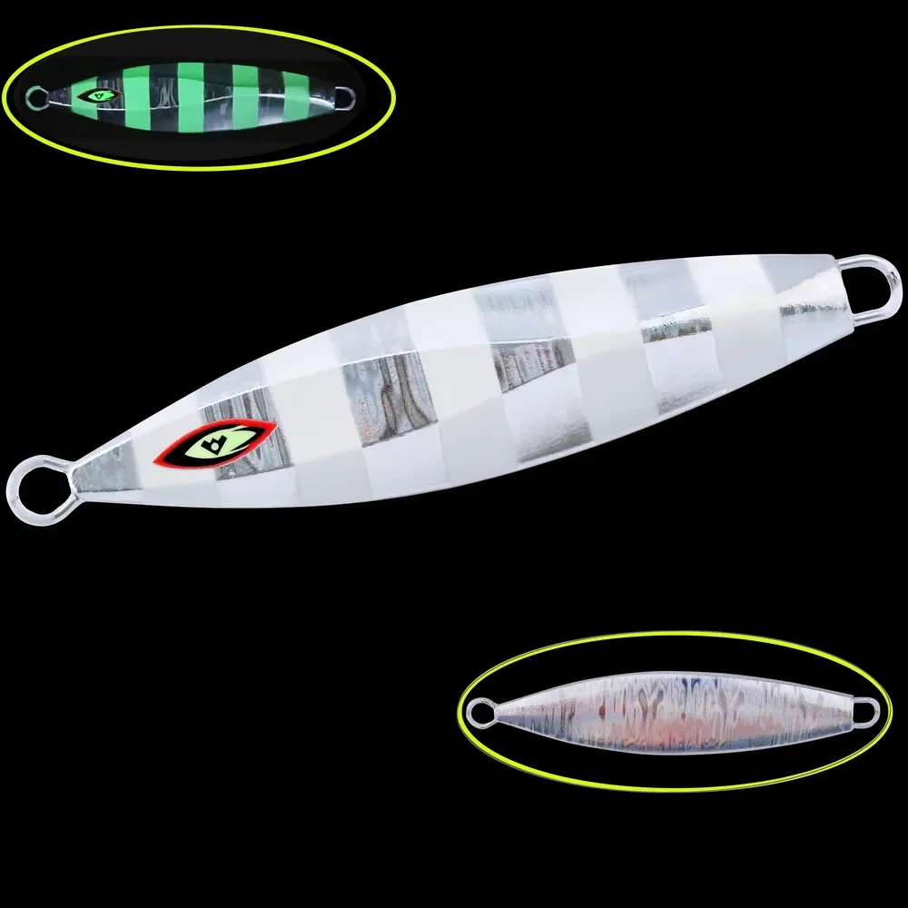 1 unidad, 100g, 150g, 200g, 250g, 300g, pesca en barco de aguas profundas, deslizador de sardina, señuelo de Jigging, plantilla de Metal fundido largo, plantillas de pesca de mar - imagen 5