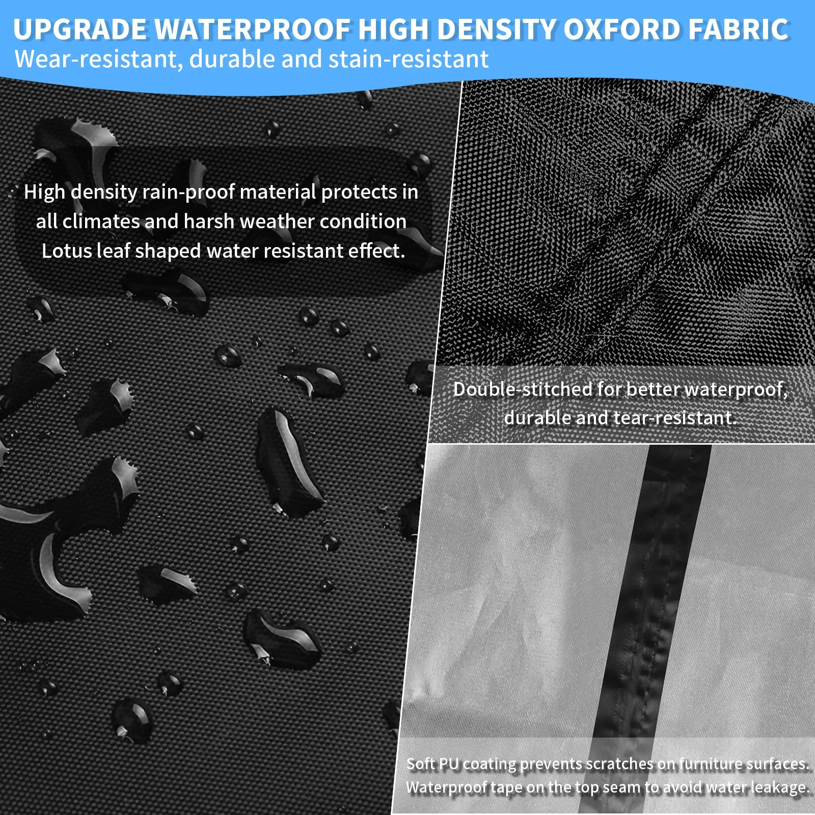 Funda impermeable para sofá de jardín en L – Protección exterior - imagen 5
