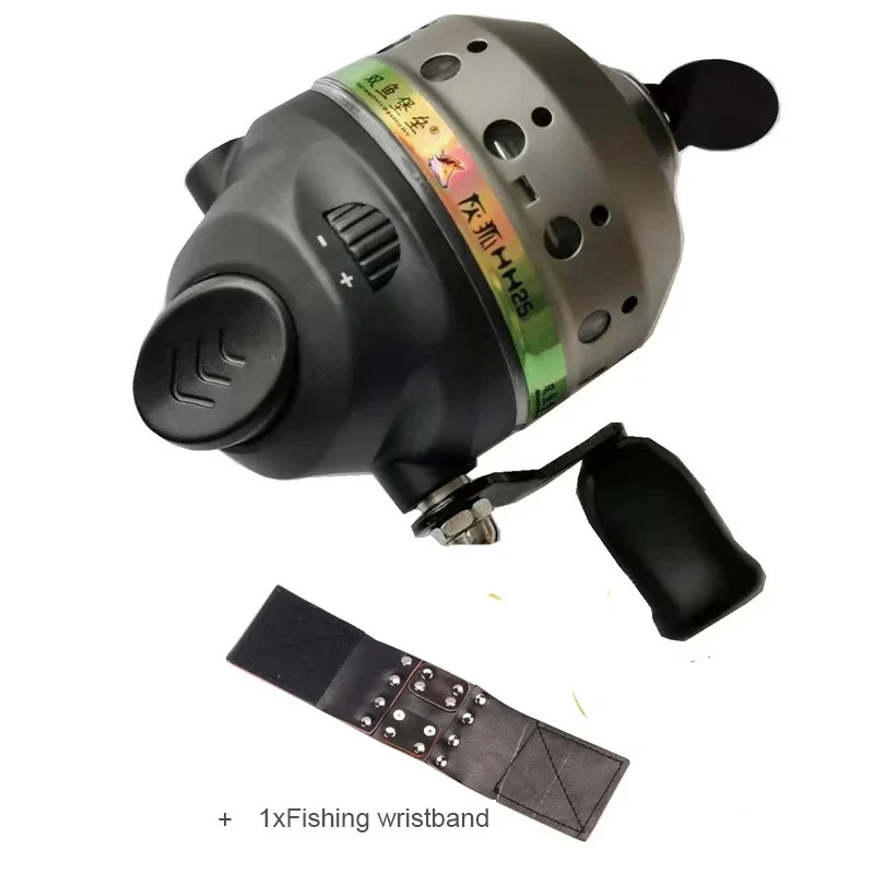 Carrete de pesca con tirachinas, rueda de línea cerrada de Metal, catapulta izquierda/derecha, tiro de peces, río al aire libre con PE, 4 hebras, 30m - imagen 5